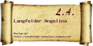 Langfelder Angelina névjegykártya